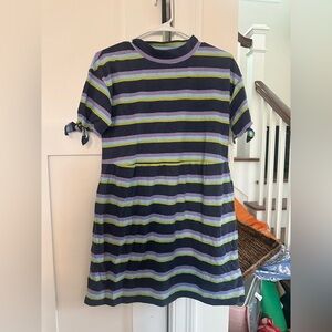 JCPenney Kids Dress with Purple, Green, and Blue Stripes